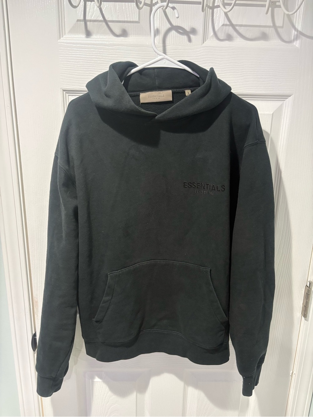 Essentials Men’s S Black Hooded Sweatshirt